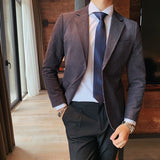 Men's Corduroy Fabric Casual Business Suit/Male Slim Fit Fashion Leisure Blazers/Men's Jacket Brand Clothing Coats  S-5XL