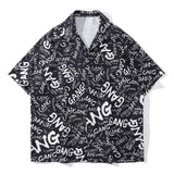 Foesce Fashion Leisure Retro Graffiti Alphabet Printing Short Sleeve Blouse Tops Men Summer Hot Selling T-Shirt for Men Women