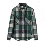 Foesce Plaid Jacket Men Autumn Winter New Casual Fleece Warm Shirt Coats Male Regular Outerwear Coats