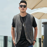 Denim 2 Vest Chaleco Hombre Verano Sans Manche Homme Chaleco Hombre Trabajo Gilet Hombre Zomer Jas Heren Jeans Jacket Man