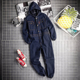 Denim Coverall Electric Welding Suit Labor Insurance Clothes Auto Repairman Workwear High Quality fit M-4XL