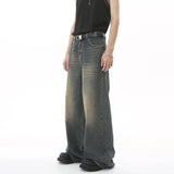 Foesce -Men's Four Seasons New Product Vintage Casual Pants  Loose Fashion Trend Blue Color Jeans High Quality Trousers