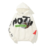 Kanye West Graffiti Letter Print Plus Velvet Sweatshirt Men Harajuku Fleece Hoodie Hip Hop Stranger Things Hooded Hoodies