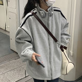 Vintage Oversized Autumn Winter Sweatshirt Women Thick Preppy Baseball Hoodies Harajuku Korean Fashion Female Clothing