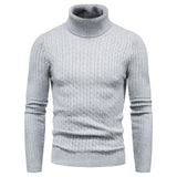 Autumn And Winter Turtleneck Warm Fashion Solid Color sweater Men's Sweater Slim Pullover men's Knitted sweater Bottoming Shirt