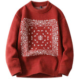 Japanese style hip hop loose pullover sweater oversized knitted women and men christmas sweaters jersey unisex jumper