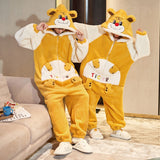 Winter Couple Pajamas Jumpsuits Women Men Warm Thicken Cartoon Shark Kawaii Sleepwear One-Pieces Lovers Pyjamas Hoodie