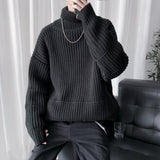 Autumn Winter Mens Casual Turtleneck Pullover Men's Long Sleeve Rollneck Sweater Korean Style Fashion Warm Knitted Sweater