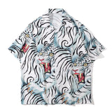 Fashion Leisure T-Shirt Vintage Tiger Pattern Short Sleeve Shirt Blouse Tops Men Summer Hot Selling Shirt for Men Women