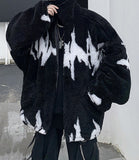 Mauroicardi Winter Oversized Thickened Warm Fluffy Faux Fur Jacket Men Raglan Long Sleeve Zip Up Luxury Designer Clothes