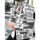 Foesce Fashion Floral Printed Short Sleeve Shirts Men Spring Summer Casual Loose Turn-down Collar Buttoned Cardigan Shirt Men's Clothes