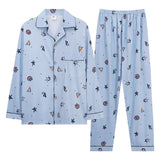 Spring and Autumn New Men's Fashion Casual Printed Pajamas Set Men's Casual Loose Large Size High Quality Home Clothing 4XL