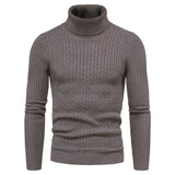 Autumn And Winter Turtleneck Warm Fashion Solid Color sweater Men's Sweater Slim Pullover men's Knitted sweater Bottoming Shirt