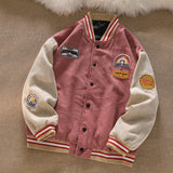 Men Baseball Jackets Spring Autumn New Embroidered Letters Corduroy Loose Coat Tracksuit Harajuku Retro Uniform Men's Clothing