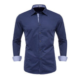 Men Shirts Europe Size New Arrivals Slim Fit Male Shirt Solid Long Sleeve British Style Cotton Men's Shirt Office