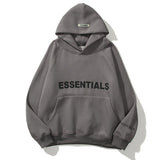 Foesce Essentials Hoodie 3M Reflective Letter Printing Sweatshirt High Quality Fashion Brand Oversize Hip-hop Loose Unisex Pullover