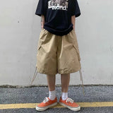 Foesce Summer Mens Cargo Shorts Loose Hip Hop Harajuku Straight Streetwear Bermuda Masculina