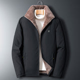 Men Winter Windproof Warm Thick Fleece Jacket Man Fashion Casual Solid Coats Autumn Brand Outwear Outdoor Classic Jacket