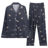 Spring and Autumn New Men's Fashion Casual Printed Pajamas Set Men's Casual Loose Large Size High Quality Home Clothing 4XL