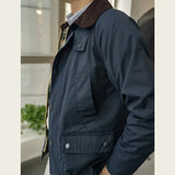 New Spring  Asian Size Super Quality Retro Waxed Canvas Cotton Stylish Water Proof Jacket Varsity Jacket Men Jackets Coats