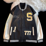 Mens Jackets Retro Letter S Embroidered Baseball Uniform Women Tide Autumn New Loose Couple Street Winter Bomber Jacket Men