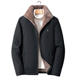 Men Winter Windproof Warm Thick Fleece Jacket Man Fashion Casual Solid Coats Autumn Brand Outwear Outdoor Classic Jacket