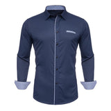 Men Shirts Europe Size New Arrivals Slim Fit Male Shirt Solid Long Sleeve British Style Cotton Men's Shirt Office