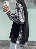 Foesce Men Sweater Vest Men Korean Trend Personality Knitted Vest Hong Kong Style Jacket Spring Autumn Japan Sleveless Top