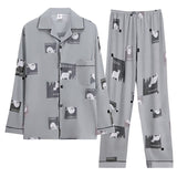 Spring and Autumn New Men's Fashion Casual Printed Pajamas Set Men's Casual Loose Large Size High Quality Home Clothing 4XL