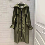 Spring and Autumn Windbreaker Men's and Women's New Casual Long British Temperament Windbreaker Belt Trench Long Coats