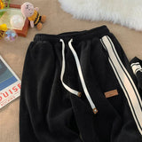 Men's Corduroy Pants Spring and Autumn Fashion Striped Sports Pants High Street Retro All-match Casual Sweatpants New