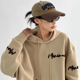 Y2K American retro three-dimensional letter hooded sweater autumn and winter new hoodie female ins high street jacket sweatshirt