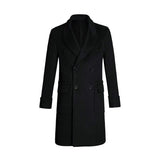 Foesce Spring Autumn Medium Length Wool Coat Thickened Fashionable Woolen Coat Korean Loose Casual Double Breasted Clothes