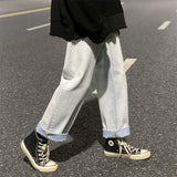 6 Colors Baggy Jeans Men Fashion Oversized Wide Leg Jeans Mens Japanese Streetwear Hip Hop Loose Straight Denim Trousers Men