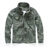 Foesce -Camo Jacket Casual Wear Autumn Combat Jackets Thick Denim Men Overall Green Military Winter Camouflage Male Cotton Size