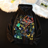 Printed Sweater Men Loose Long-sleeved Couple Hooded Tide Brand Women's Printed Jacket Ins Casual Harajuku  Sweatshirt