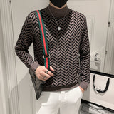 Fashion Loose Turtleneck Knitted Korean Sweater Men Clothing Autumn New Loose Casual Pullovers All-match Warm Tops