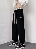 Foesce American Waffle Sports Pants Fashion Men Fashion Oversize Hip Hop Trousers Popular Autumn Winter Casual Sweatpants