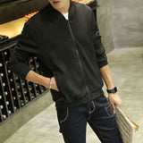 Casual Mens Bomber Jackets Solid Fashion Outdoor Windbreaker High Quality Male Baseball Jackets New Men's Business Coat