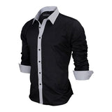 Men Shirts Europe Size New Arrivals Slim Fit Male Shirt Solid Long Sleeve British Style Cotton Men's Shirt Office