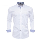 Men Shirts Europe Size New Arrivals Slim Fit Male Shirt Solid Long Sleeve British Style Cotton Men's Shirt Office