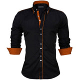 Men Shirts Europe Size New Arrivals Slim Fit Male Shirt Solid Long Sleeve British Style Cotton Men's Shirt Office