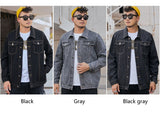 Men's Denim Jackets Plus Size Jeans Coats with Pockets Classic Design Loose Casual Oversized Male Streetwear Clothing