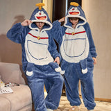 Foesce Onesie Couples Women's Home Clothes Cute Cartoon Dinosaur Winter Men Warm Pajamas  Outfits Thicken Lovers Pyjama