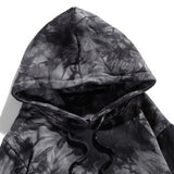 Tie Dye Hoodie Plush Keep Warm Fashion Men Drawcord  Coat Tops Unisex Hip Hop Men High Street Essential Hoodies