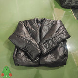 High Street Kanye Thick Jacket Spiral Color-block Faux Leather Padded Jacket Men Women Zip Coat