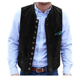 Foesce Christmas Vest For Men Velvet Sleeveless Jackets Stylish Men'S Clothing Party Dresses Groom'S Wedding Suit Steampunk Costume 1PC