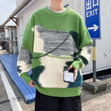 Men Hip Hop Streetwear Men Knitted Sweater Harajuku Cloud Embroidery Pullover Autumn Cotton Casual High Street Sweater