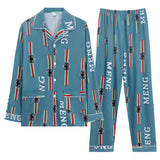 Spring and Autumn New Men's Fashion Casual Printed Pajamas Set Men's Casual Loose Large Size High Quality Home Clothing 4XL