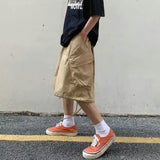 Foesce Summer Mens Cargo Shorts Loose Hip Hop Harajuku Straight Streetwear Bermuda Masculina